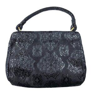 Black clutch purse Banana Republic Evening Handbag  Gold Frame party new years